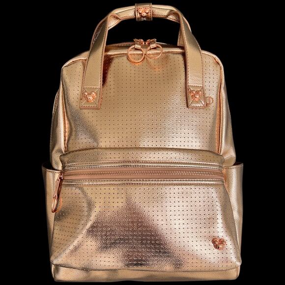 Disney Handbags - DISNEY MICKEY MOUSE Icon Flair Women's  Backpack Rose Gold Bag Perforated